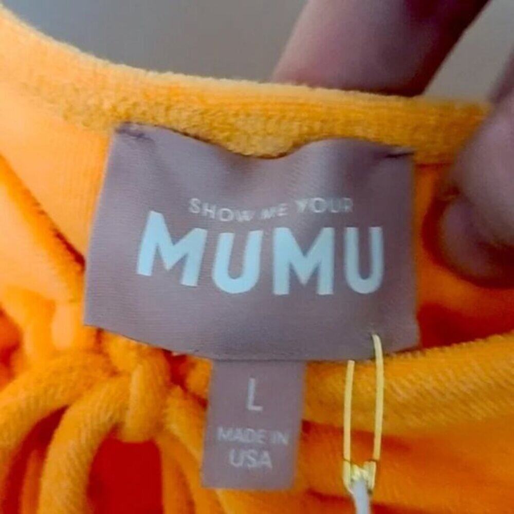 Show Me Your Mumu Women's Size L Orange Terry Cloth Soft Mini Dress Summer Ready - Picture 9 of 9